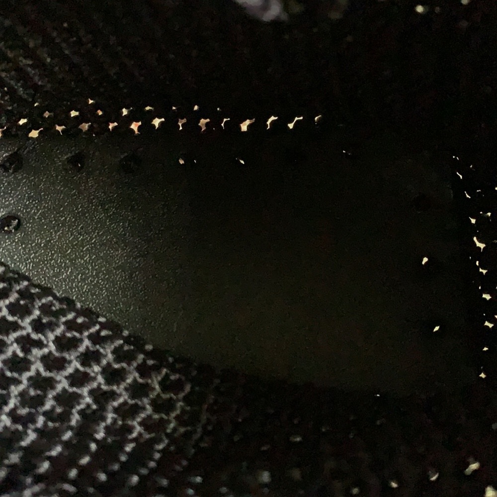 Mini Woven Black Hand Bag with Button Flap Closure - Picture 7 of 8